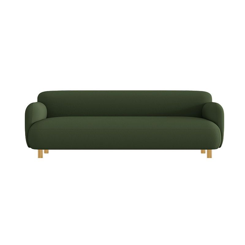Contemporary Faux Leather Sofa with Square and Tight Back in Solid Wood