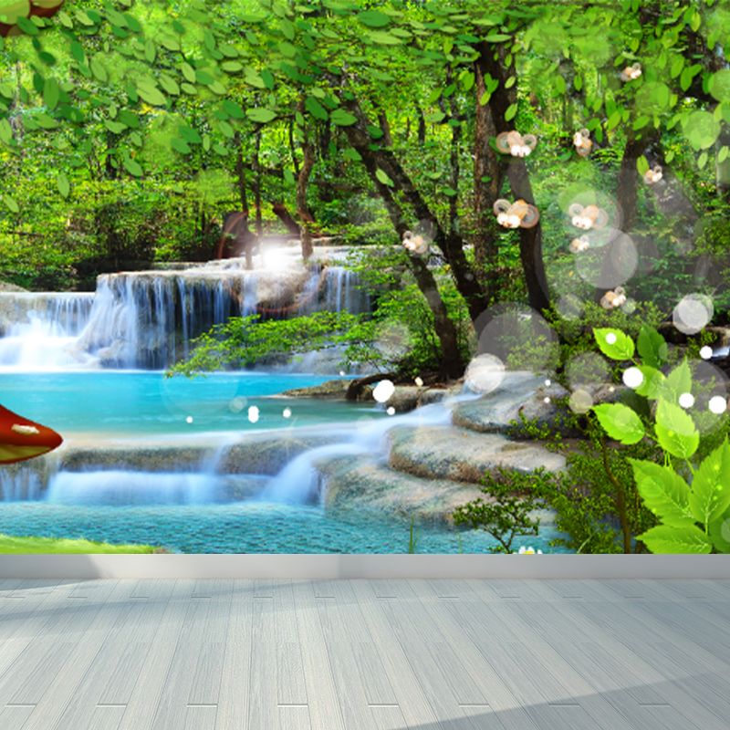 Beautiful Cascades Wall Paper Mural Kids Bedroom Fairy Tale Wall Decor, Custom Print