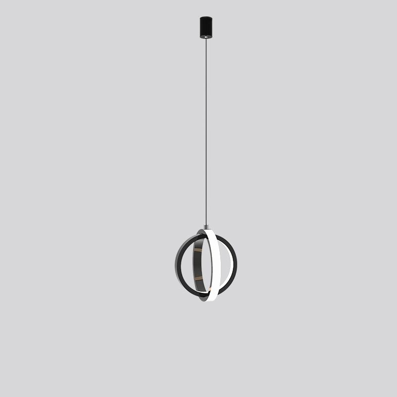 Metal Circles Hanging Pendant Light Minimalist Style LED Suspension Pendant Light