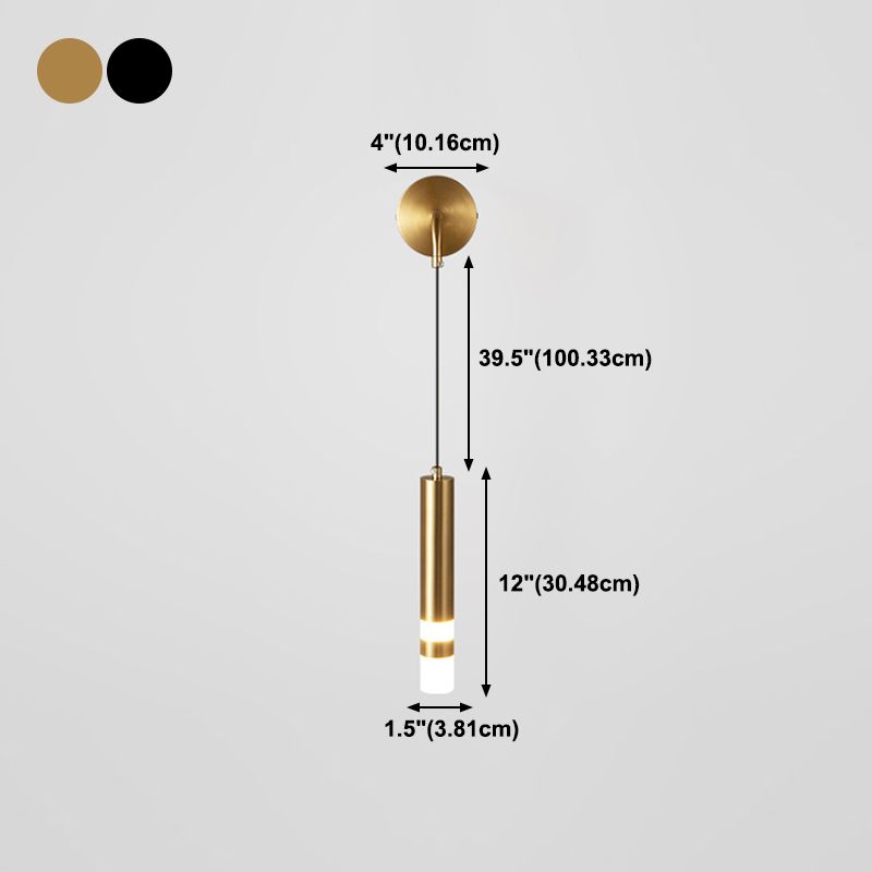 Metal Cylinder Wall Sconce Lighting Modern Style Multi Lights Wall Mounted Reading Lights