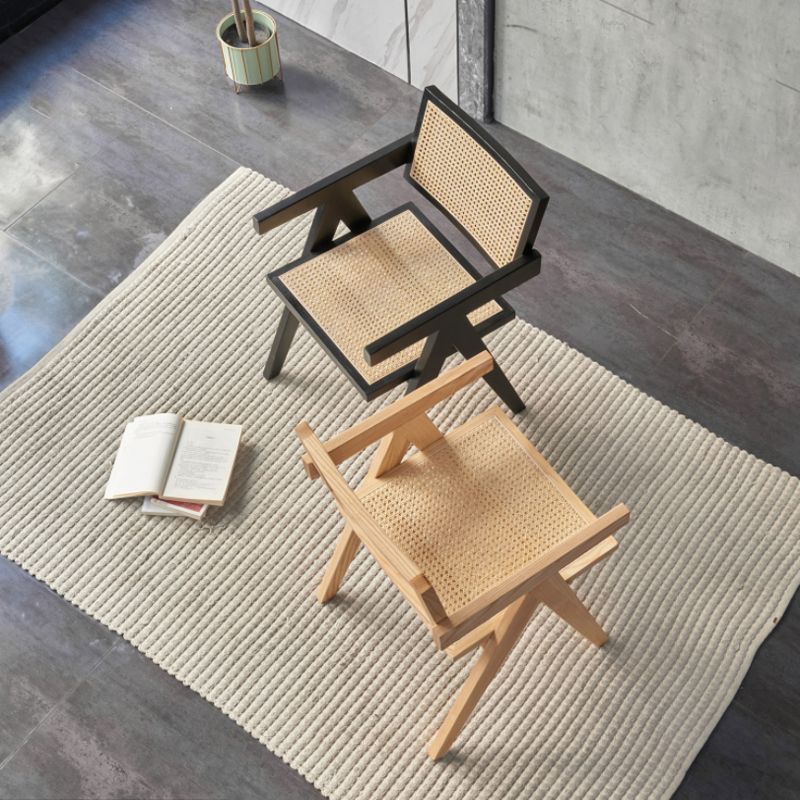 Silla de comedor de madera tradicional, sillas de comedor de ratán para uso en restaurantes
