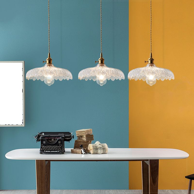 Single Head Glass Hanging Light Modern Pendant Lighting for Living Room Dinning Room