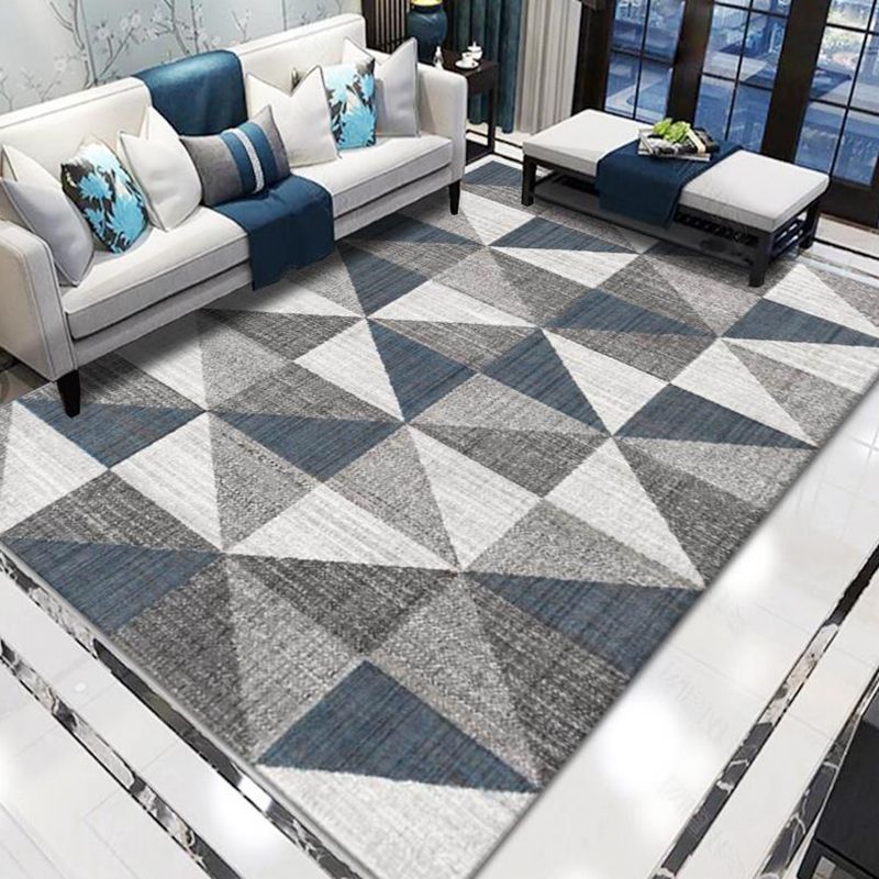 Modern Area Rug Polyester Graphic Rug Stain Resistant Area Carpet for Living Room