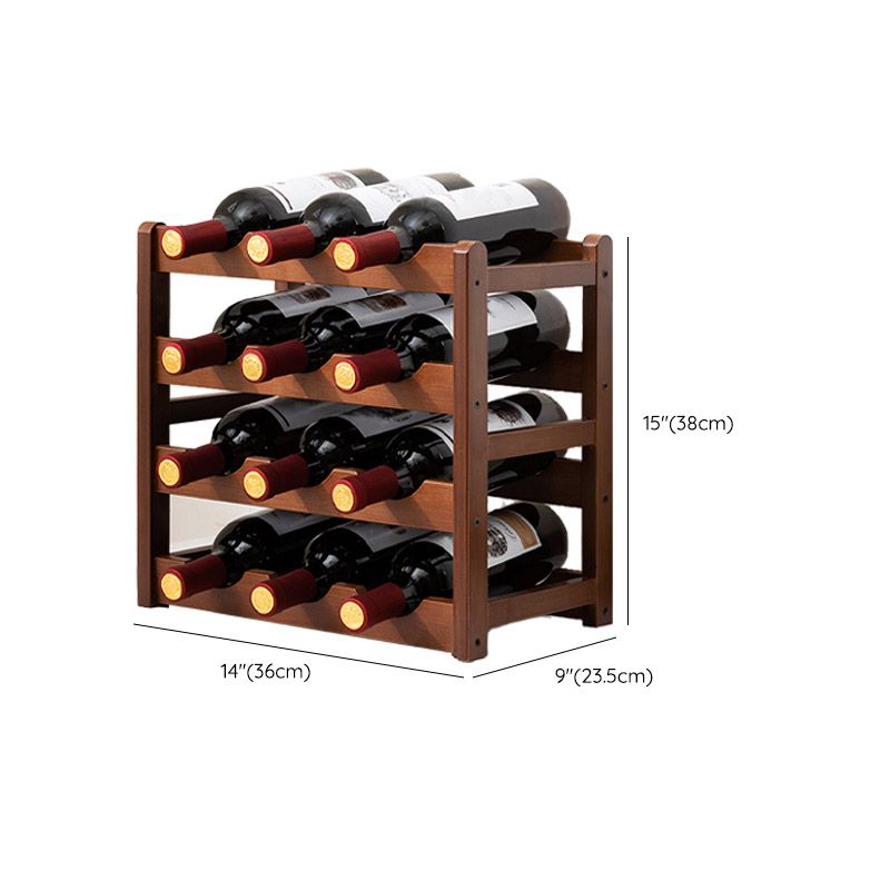Countertop Modern Wine Rack Wood Wine Bottle Rack for Living Room