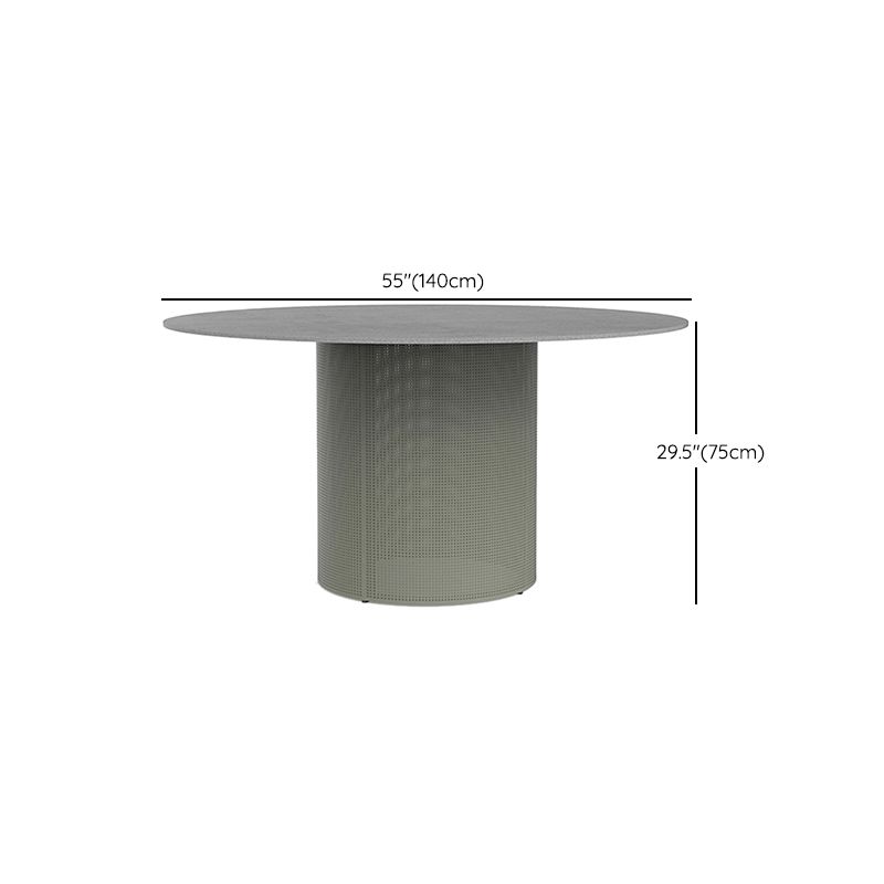 Modern Style 1/7/9 Pieces Metal Dining Set Stone Dining Table Set for Outdoor