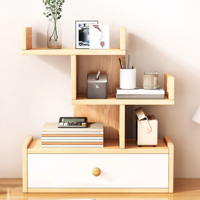 Engineered Wood Bookshelf Open Back Shelf Bookcase for Study Room