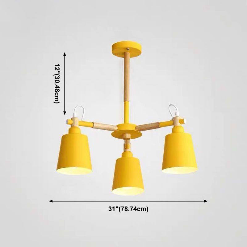 Bell Hanging Pendant Lamp Contemporary Metal 3 Lights Ceiling Pendant Light