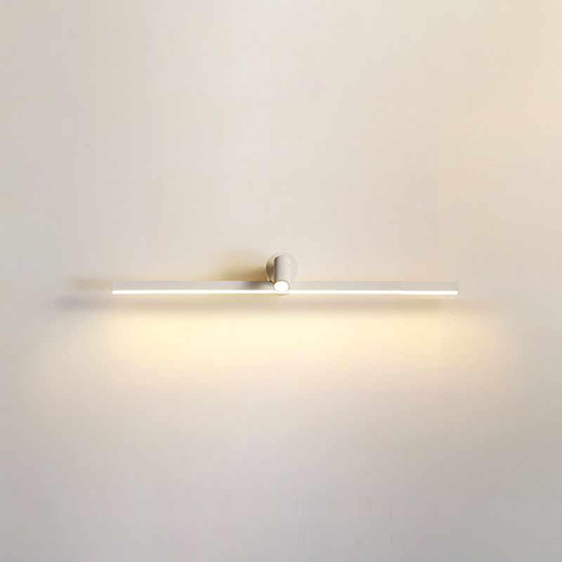 Linear Shade Mirror Wall Lighting Modern Style Metal 2 Lights Sconce Lamp