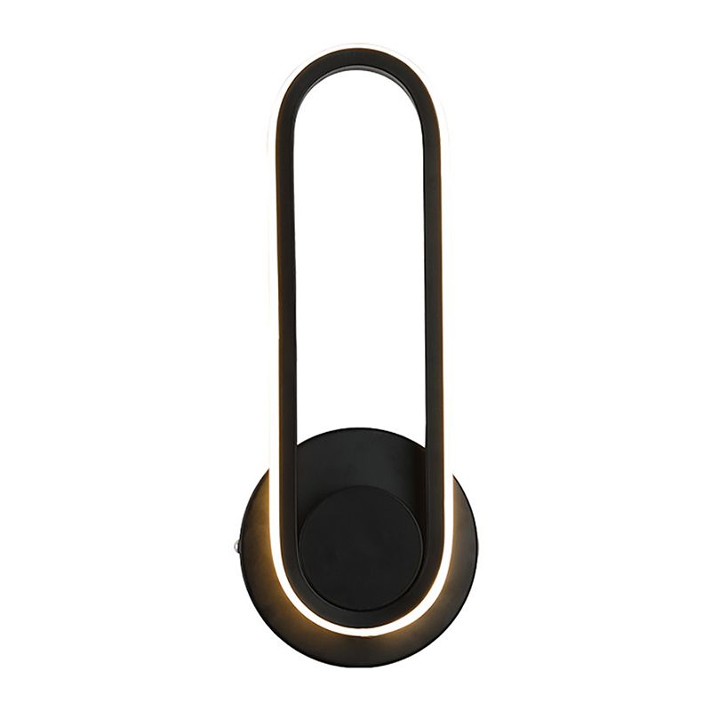 Lámpara de pared rotativa LED oblonga en moderna luz de pared de aluminio de estilo conciso con sombra acrílica