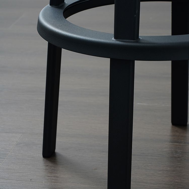 Modern Rotatable Backless Counter Stool Iron Cafe Bar Stool with Pedal