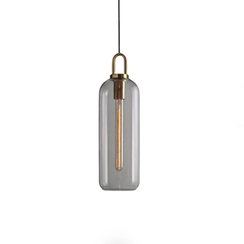 Industrial Style Pendant Lighting Glass 1 Light Pendant Light for Living Room