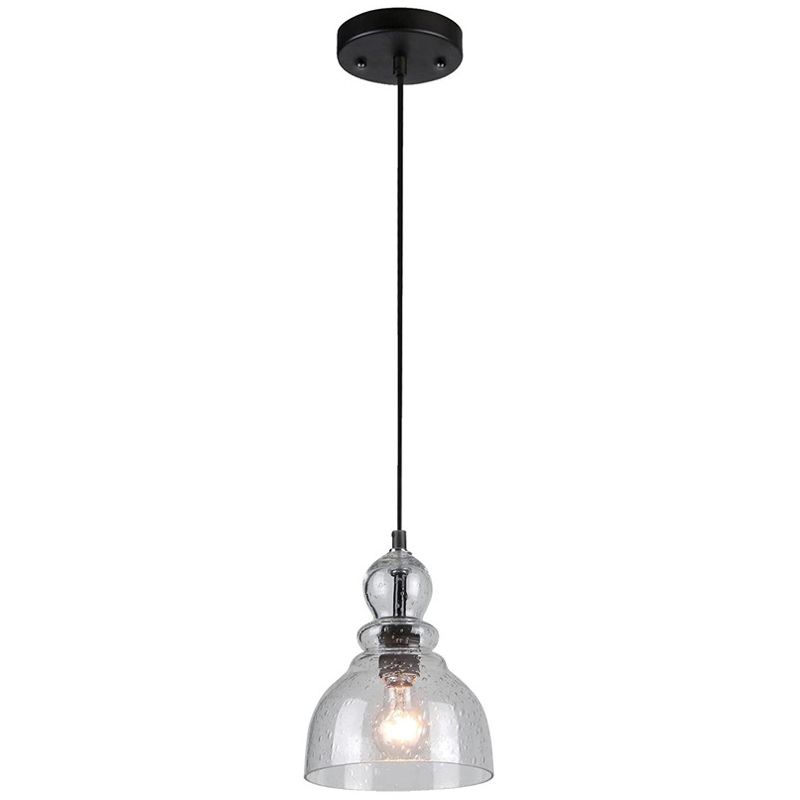 Lampada a sospensione a forma di zucca industriale Light a pendente in vetro a 1 bulbo per tara da pranzo