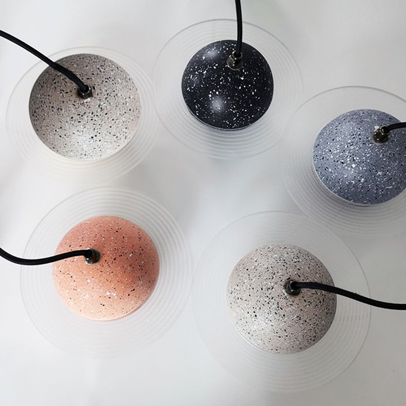 Global Stone Suspension Pendant Light Noordse stijl LED Pendant Light Kit voor slaapkamer