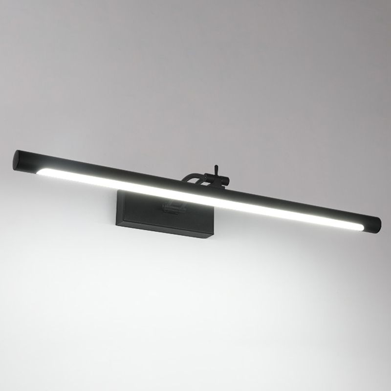 Metall lineare Schattenwandbeleuchtung moderner Spiegel 1-Licht-Wandmontage Leuchte in Schwarz