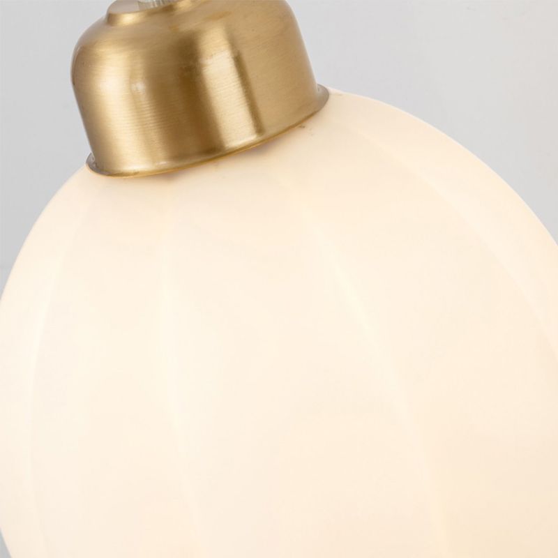 Metal Modern Wall Sconce Bud Shape Wall Light with Glass Shade for Bedroom