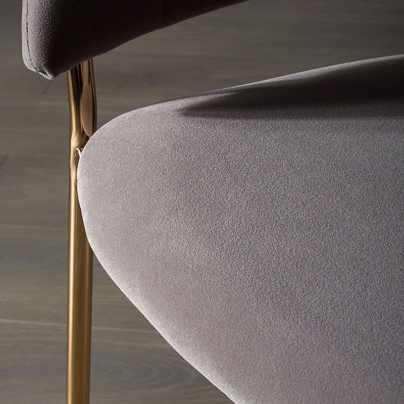 Sillas de comedor con brazo trasero abierto escandinavo, silla lateral tapizada