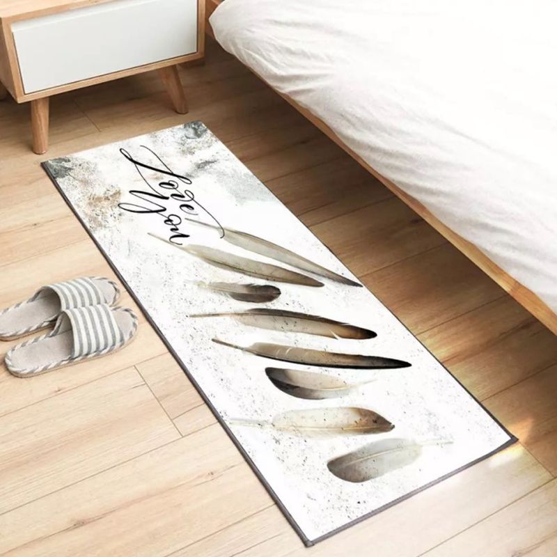 Modern Floral Printed Rug Multi Color Polypropylene Indoor Rug Non-Slip Easy Care Area Carpet for Bedroom