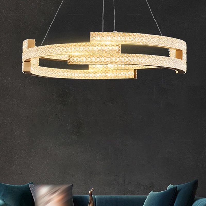 Nordic Style Circle Chandelier Metal LED Chandelier Pendant for Dining Room