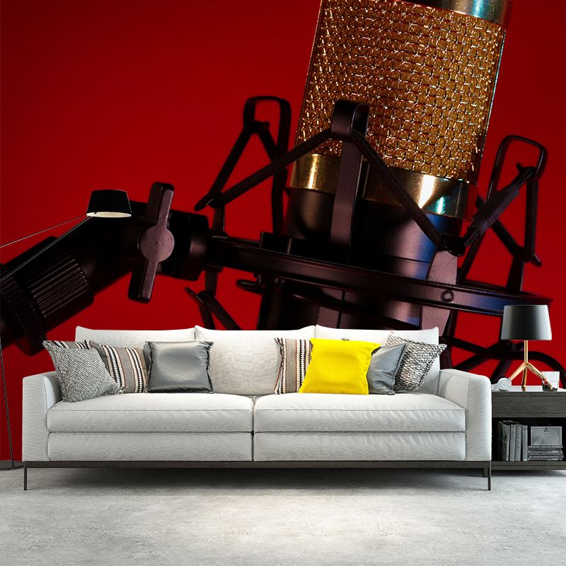 Photography Stain Resistant Mural Wallpaper Musical Instruments Sitting Room Wall Mural