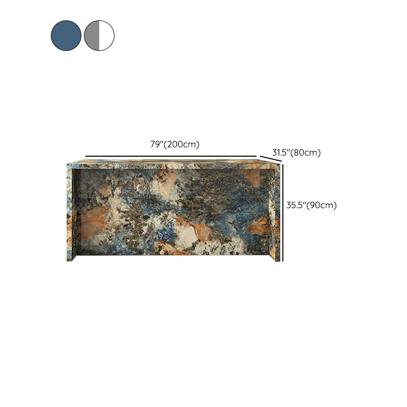 Modern Style Stone Rectangle Bar Wine Table Table for Living Room