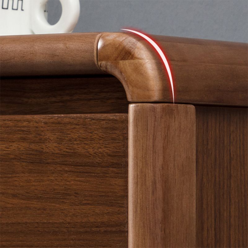 Modern Rectangular Cabinet Wood Minimalist Side Cabinet with Drawer