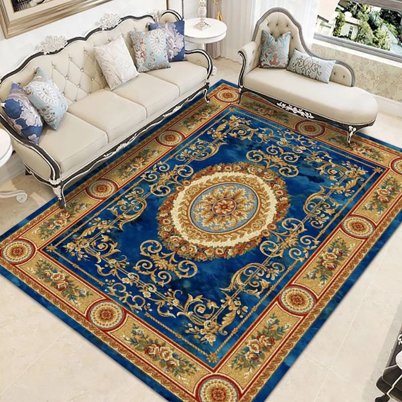 Marble Effect Rug Classic European Style Carpet Friendly Washable Area Rug for Home Decoration
