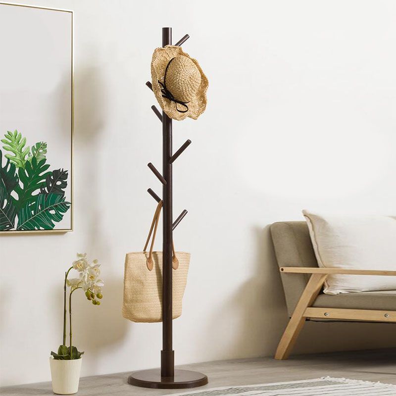 Free Standing Hall Stand Wooden Mid-Century Modern Hall Stand