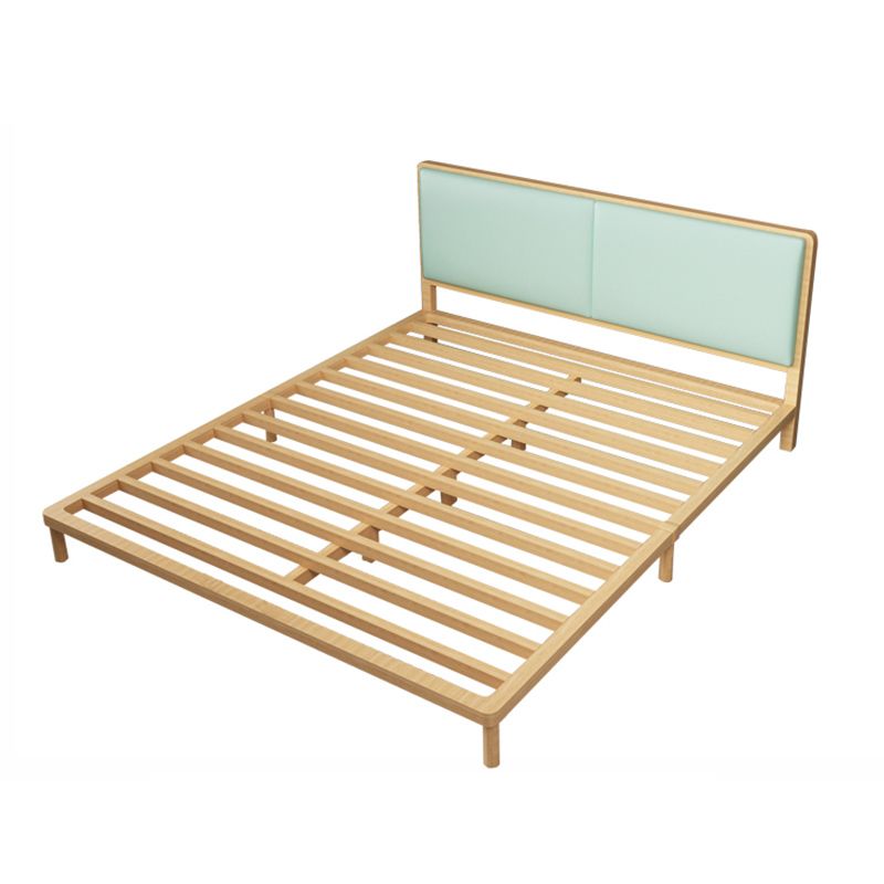 Contemporary Panel Wood Standard Bed with Rectangular Headboard