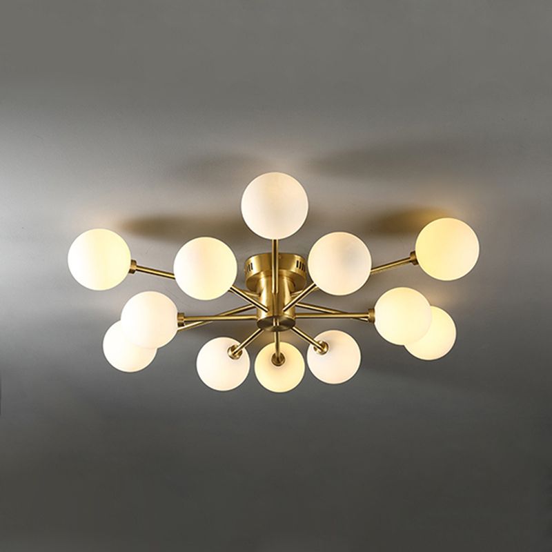 Modern Metallic Ceiling Light Globe Flush Mount Lighting for Foyer