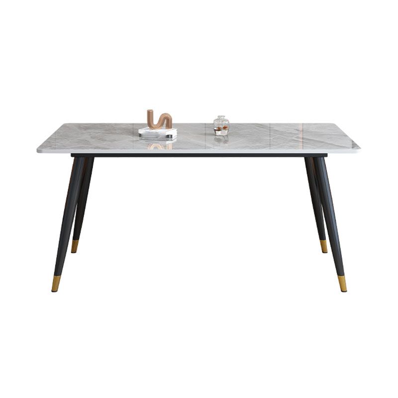 Modern 4 Legs Dining Table Sintered Stone Dinner Table for Dining Room