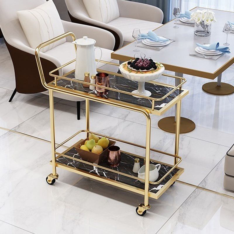 Rectangular Modern Prep Table Stone Rolling Dining Room Prep Table