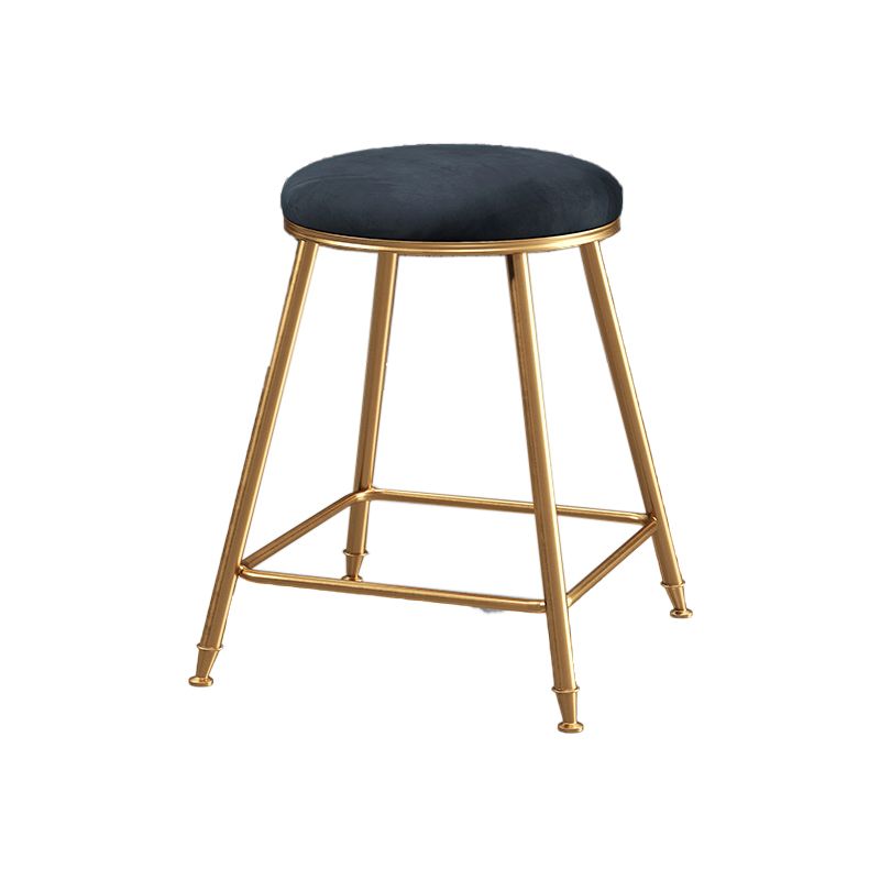 Restaurant Stackable Backless Stool Matte Finish Velvet Bar Stool