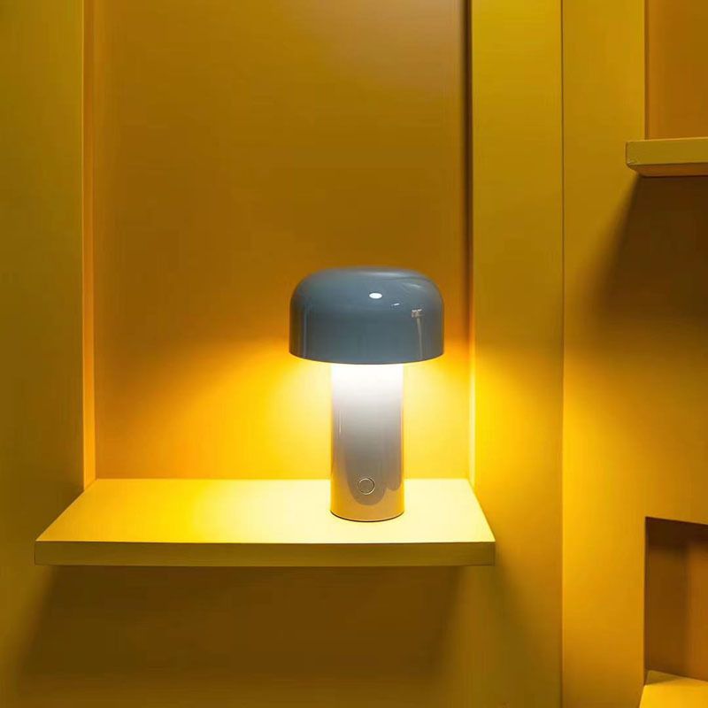 Moderne stijl drum nachttafellampen metaal 1 lichttafellicht