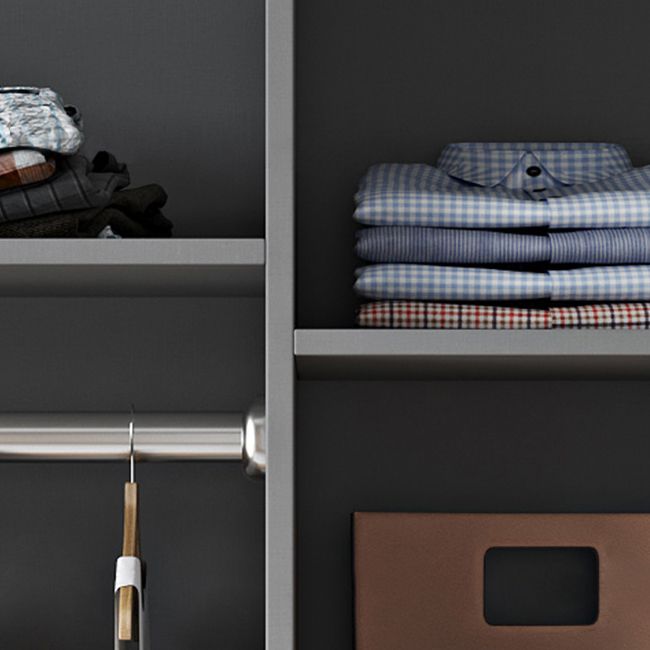 White Colour Wooden Wardrobe Soft Close Door Wardrobe Closet with Garment Rod