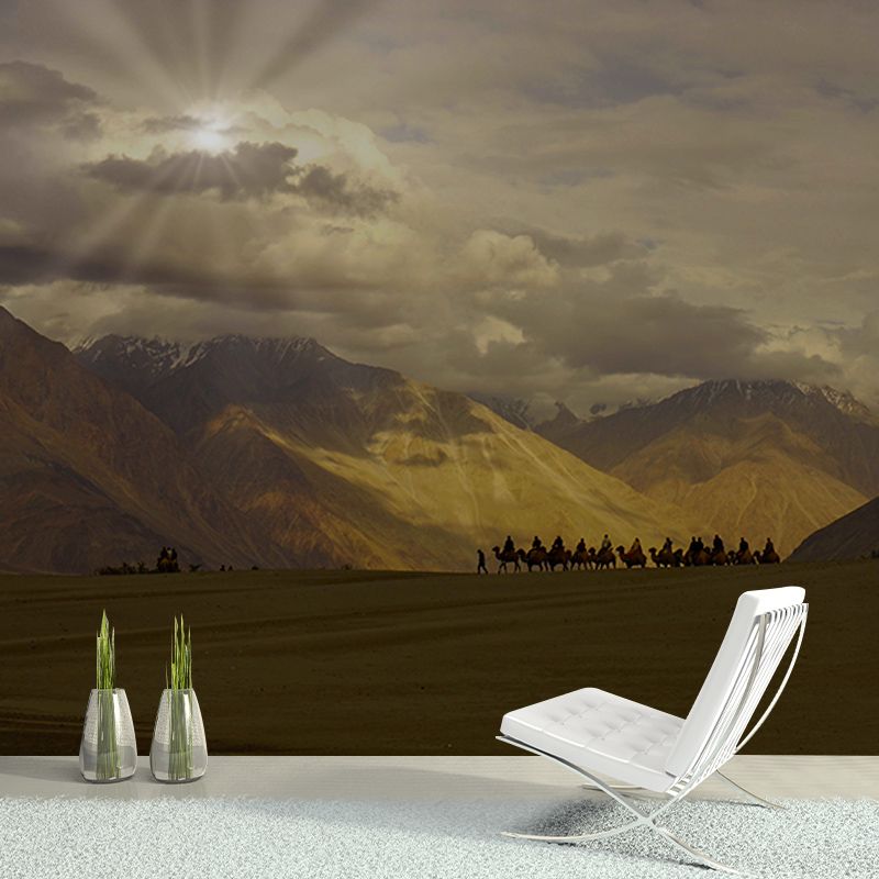 Modern Style Mural Wallpaper Desert Landscape Environment Friendly Bedroom Wall Mural