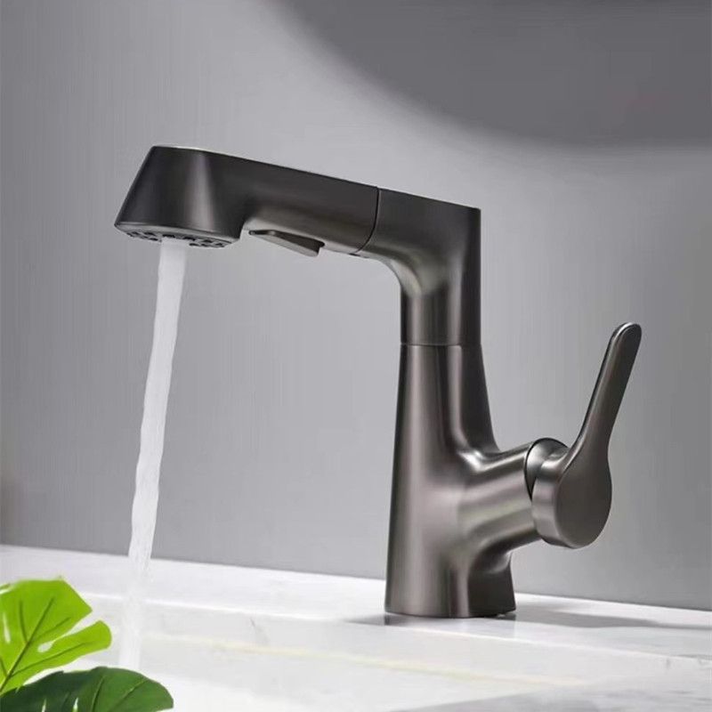 Modern Vessel Sink Faucet Brass Lever Handles Swivel Spout Bathroom Vessel Faucet