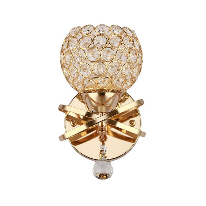 Éclairage d'applications à balle pour la chambre à coucher d'une lumière antique Éclairage mural en cristal clair