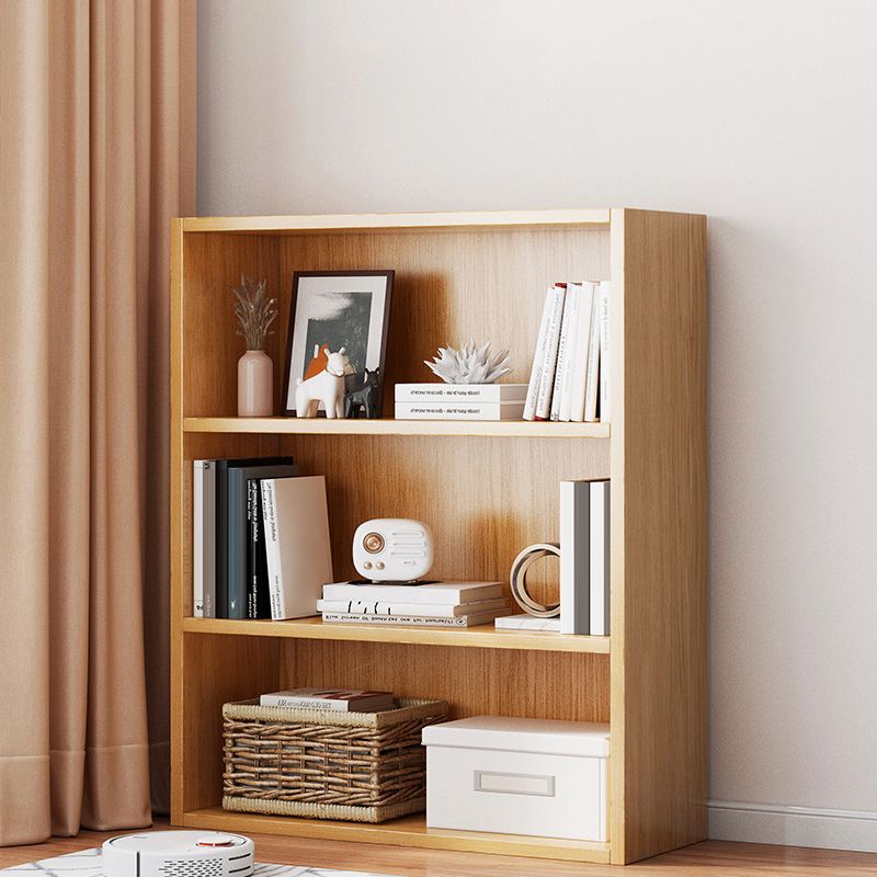 Closed Back Modern Style Bookshelf Wood Bookcase for Home Office