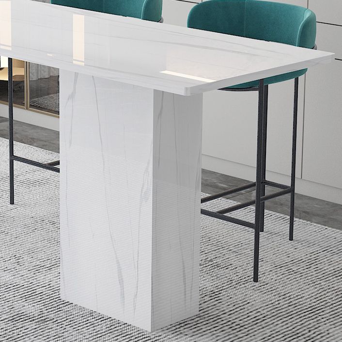 Industrial 1/2/3 Pieces Sintered Stone Bar Table Set Rectangular Counter Set