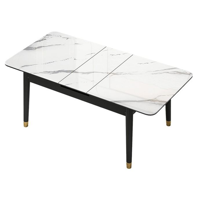Rechthoek 4 poten Home Furniture Stone Dining Room Collection met druppelblad