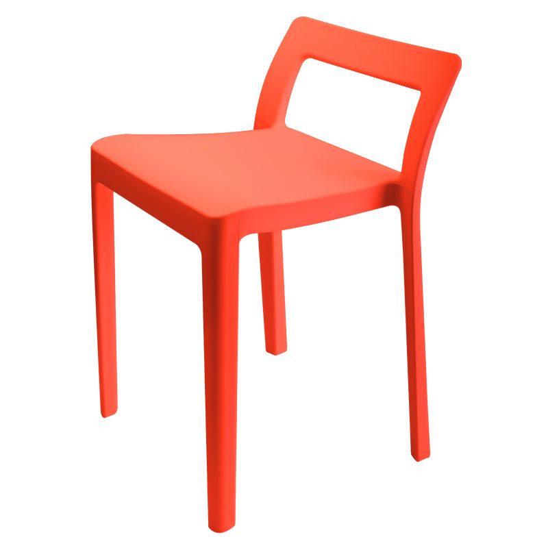 Chaises latérales arrière ouvertes de cuisine de salle à manger de ensemble de chaise en plastique de style moderne