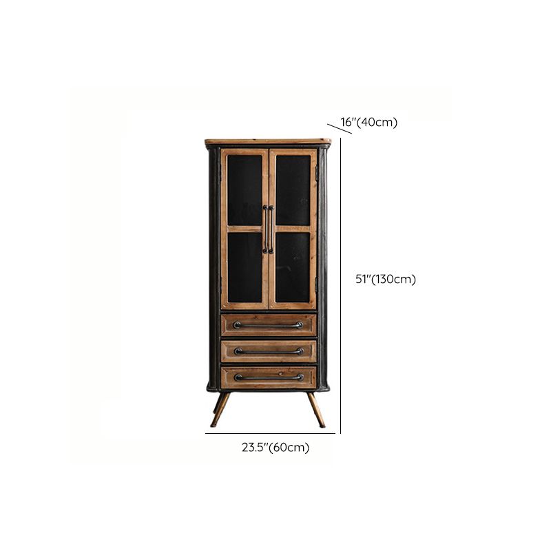 Solid Wood Cabinet Industrial Stain Resistant Accent Cabinet
