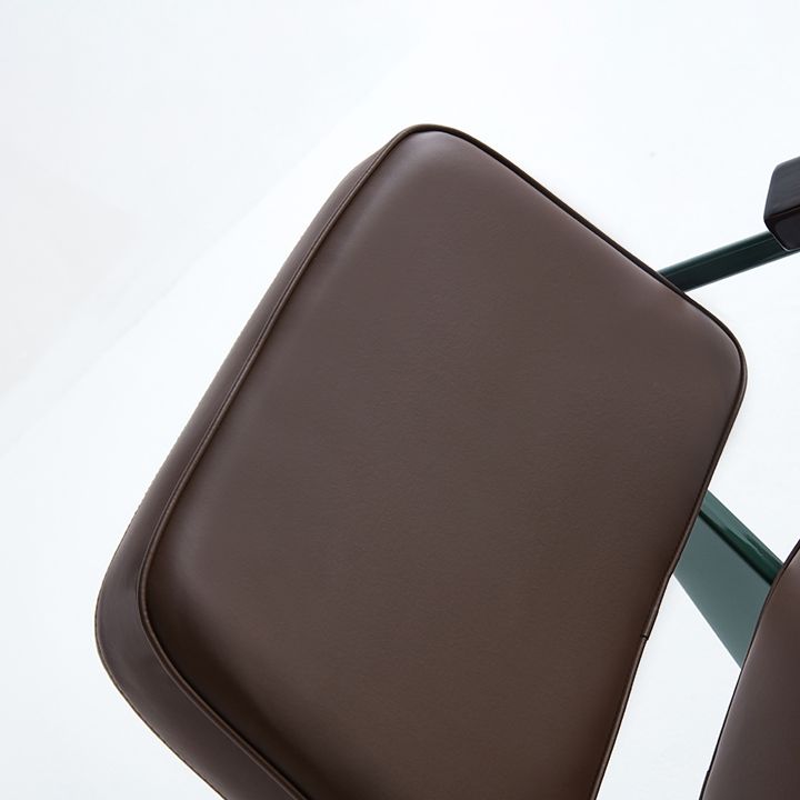 Chaise d'appoint scandinave à dossier ouvert, chaise de salle à manger rembourrée en métal