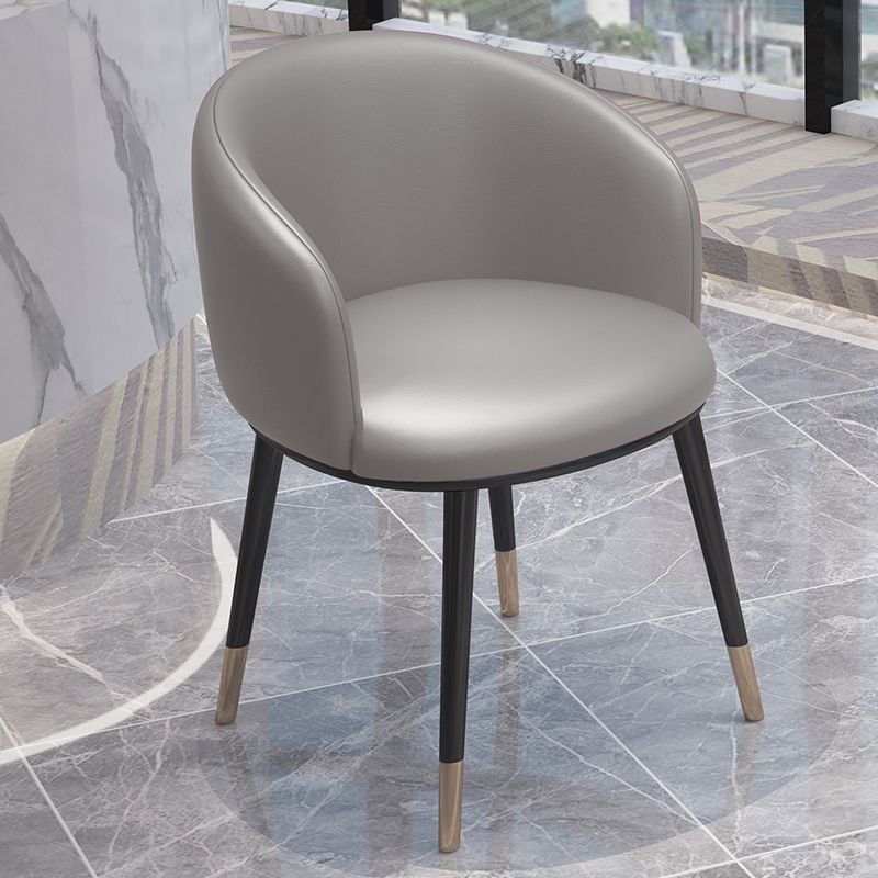 Silla de metal de estilo escandinavo, respaldo sólido, juego de sillas de cocina y comedor