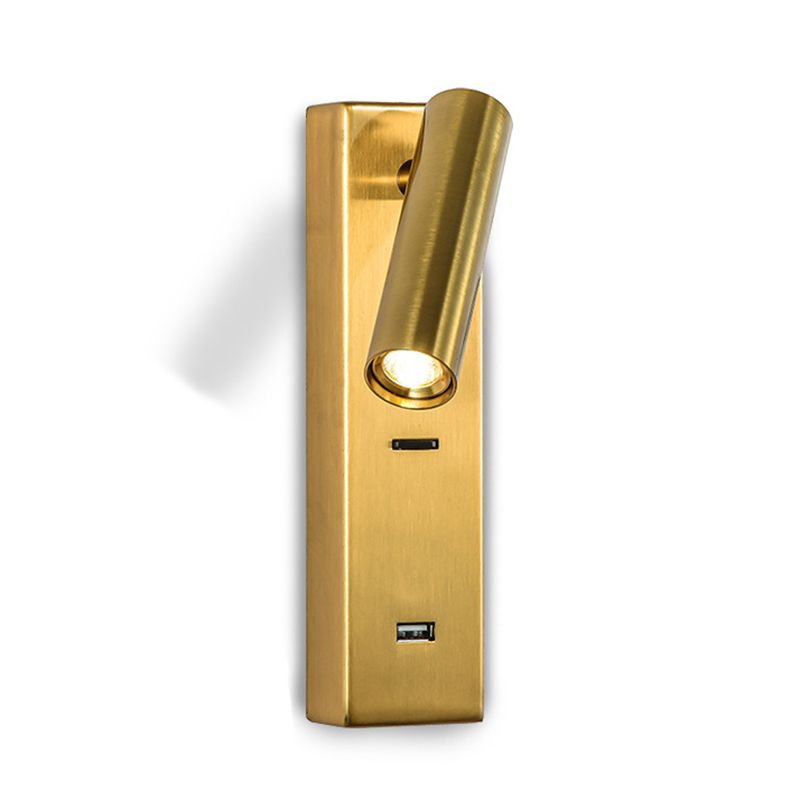 7.8 Inch Height Nordic Style LED Wall Lamp USB Port Design Aluminum Simplicity Bedside Reading Lamp with Switch