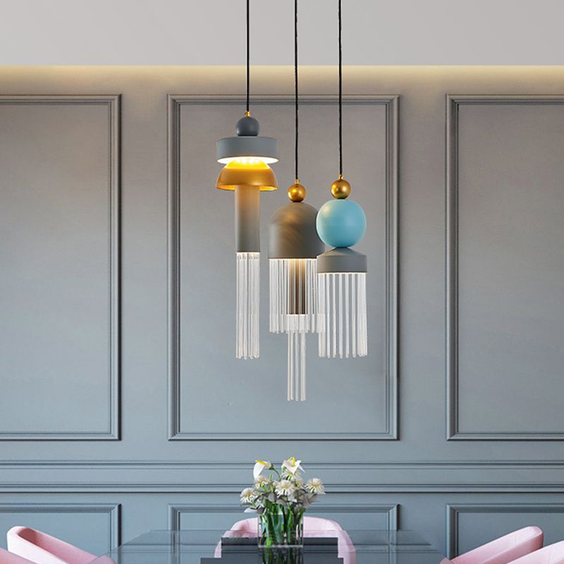 1 éclairage de suspension géométrique légère