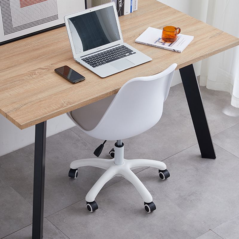 Contemporary Armless Office Chair Plastic Computer Desk Chair