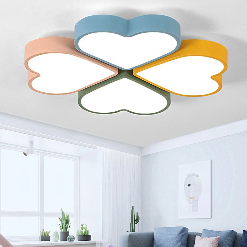 Designer hart spoel plafond verlichtingsarmatuur acryl spoeling montage plafondlicht voor kinderslaapkamer