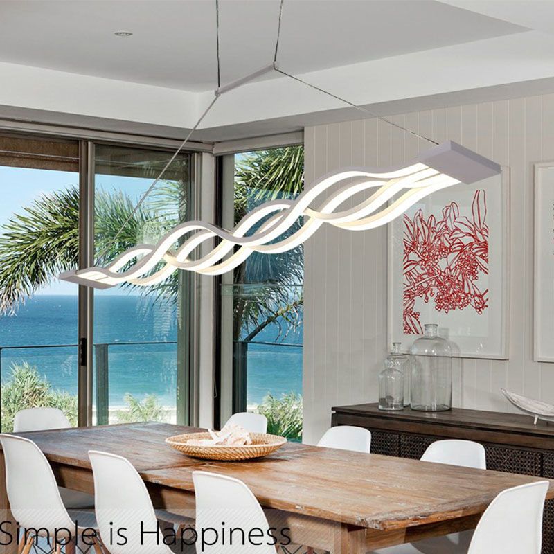 Candelera de techo de forma de onda LED