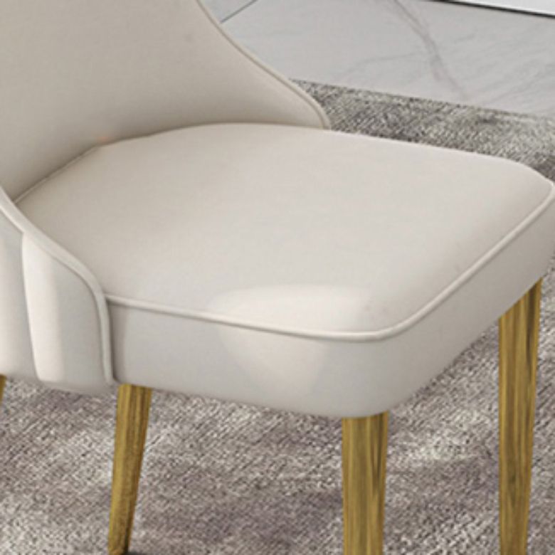 Glam Style Side Chair PU Leather Dining Chair for Living Room